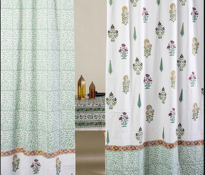 Embellish Your Space: Hand Block Print Cotton Curtains for Stylish Homes