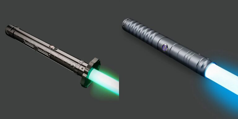 green and blue lightsaber